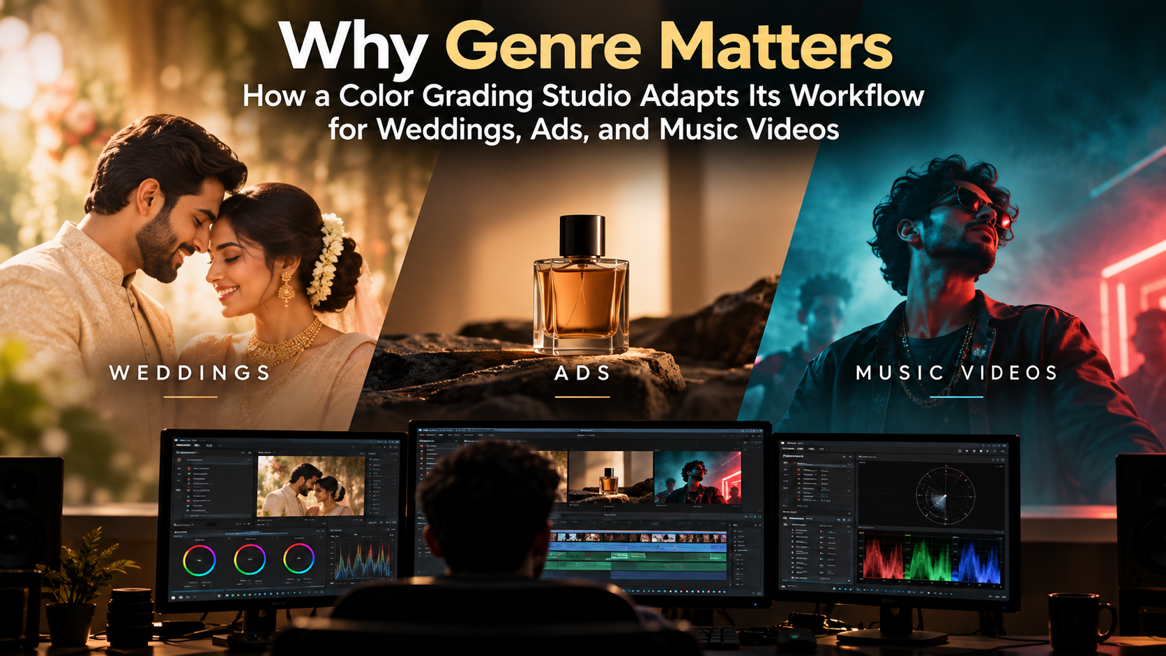 Why Genre Matters: How a Color Grading Studio Adapts Its Workflow for Weddings, Ads, and Music Videos